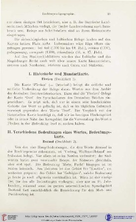 II. Verschiedene Bedeutungen eines Wortes, Bedeutungskarte
