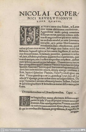 1. De revolutionibus eorum et medijs motibus.