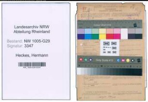 Entnazifizierung Hermann Heckes , geb. 05.03.1897 (Bahnbeamter)