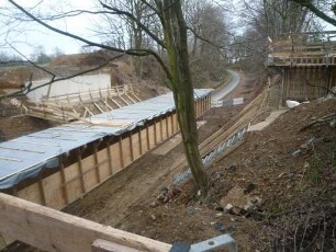 Neue Brücke Kreisstraße K22 im Bau