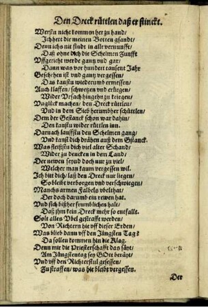 Den Dreck rüttlen daß er stinckt.