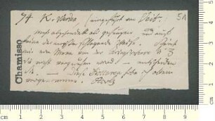Briefsammlung von Adelbert von Chamisso und Gustav Schwab an Adelbert von Chamisso und Gustav Schwab
