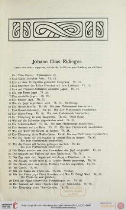 Johann Elias Ridinger (Nr. 1-504)