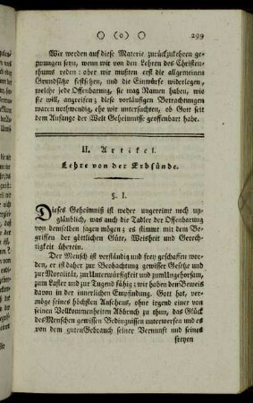 II. Artikel. Lehre von der Erbsünde.