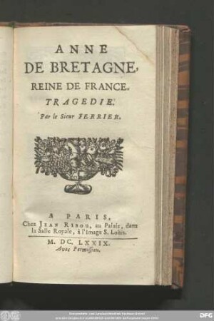 Anne De Bretagne, Reine De France : Tragedie