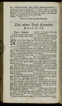Das andere Buch Samuelis. Regum II.