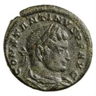 Münze, Follis, Aes 3, 317 n. Chr.