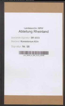 Ordination und Introduktion der evangelischen Geistlichen, Buchstabe E (H. Esch in Bislich, C. W. Esch in Köln)