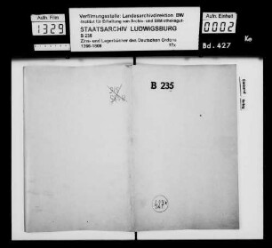 Kommende Ulm: Zinsbuch des Amtes Zöschingen,mit Memmingen, Nattheim, Sontheim