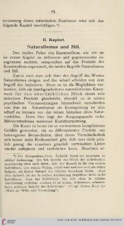 II. Kapitel: Naturalismus und Stil