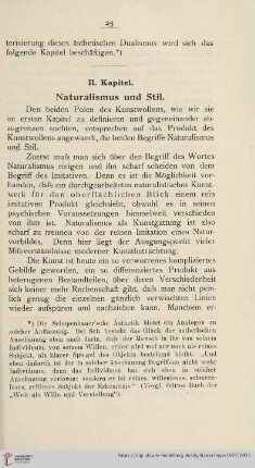 II. Kapitel: Naturalismus und Stil