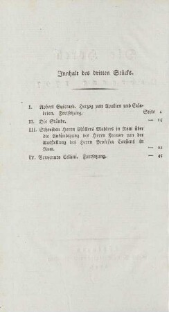 Innhalt des dritten Stücks