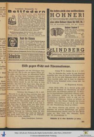 Hilfe gegen Gicht und Rheumatismus.
