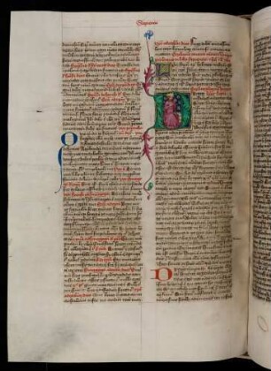 Historisierte Initiale (Buch Sapientie Salomonis): D(iligite iustitiam qui iudicatis terram sentite): Salomo als Lehrmeister.
