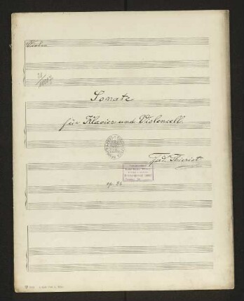 Sonate für Klavier und Violoncell