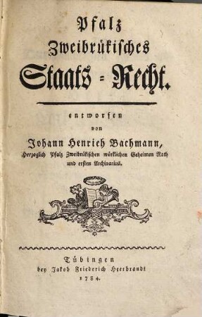 Pfalz Zweibrükisches Staats-Recht
