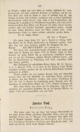 167-170, Zweites Buch. Professor Danz
