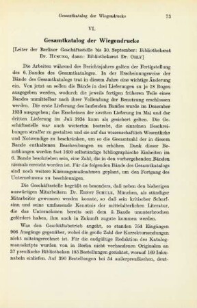 VI. Gesamtkatalog der Wiegendrucke