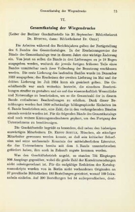 VI. Gesamtkatalog der Wiegendrucke