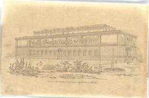 Zocher, Ernst; München; Neue Pinakothek - Perspektive