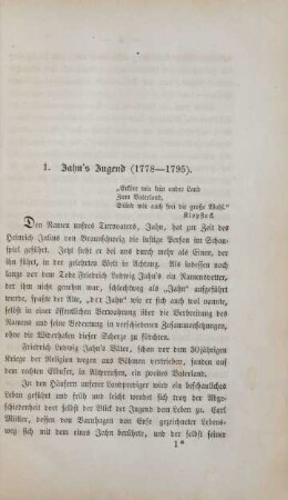 1. Jahn's Jugend (1778-1795)