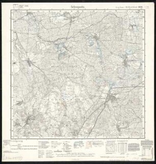 Meßtischblatt 4649 : Schwepnitz, 1938 : Schwepnitz. - Umdr.-Ausg., aufgen. 1901/02, hrsg. 1906, berich. - 1:25000. - Leipzig, 1938. - 1 Kt.