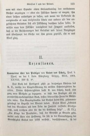 123-126 [Rezension] Scholz, Anton, Kommentar über den Prediger