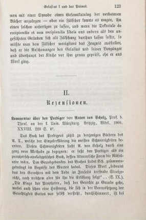 123-126 [Rezension] Scholz, Anton, Kommentar über den Prediger