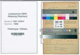 Entnazifizierung Wilhelm Fletemeyer , geb. 07.09.1899 (Schlosser)