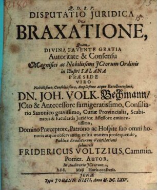 Disp. iur. de braxatione