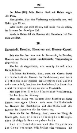 16. Darmstadt, Dresden, Hannover und Hessen-Cassel.