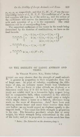 On the debility of large animals and trees.