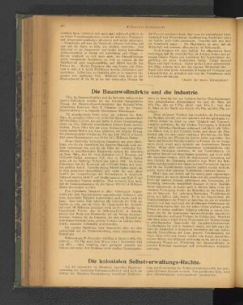Die kolonialen Selbstverwaltungs-Rechte.