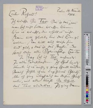 Brief an Richard Dehmel