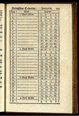 Biblischer Calender.