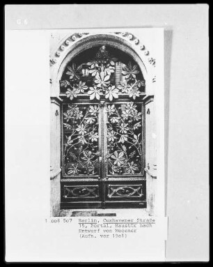 Haustür nach Entwurf von Wegener