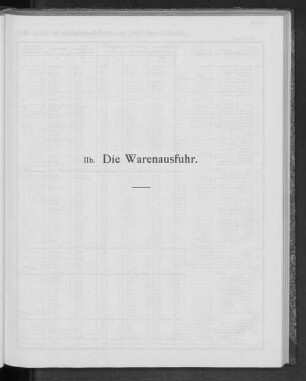 IIb. Die Warenausfuhr.