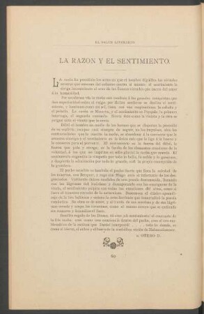 La razón y el sentimiento.