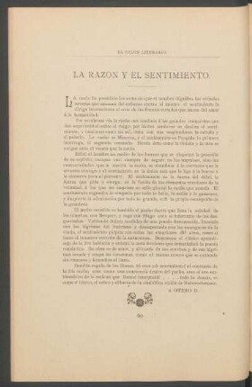 La razón y el sentimiento.