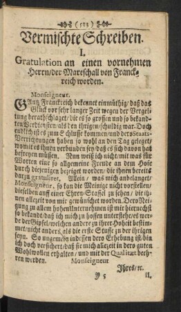 Vermischte Schreiben.