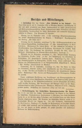 [Berichte und Mitteilungen] : 2. Verbandstagung des Katholischen Internatsverbandes für Bayern