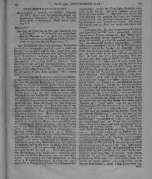 Dietzsch, K.F.: Magazin von Fest-, Epistel- und Gelegenheitspredigen. Bd. 1. Heidelberg, Speyer: Oswald 1818 Enth.: Entwürfe zu Predigten an Fest- und Sonntägen