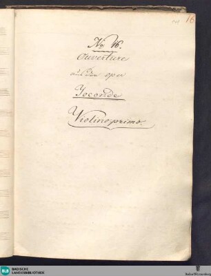 Ouverture à grand orchestre de l'opéra Joconde ou les Coureurs d'aventures