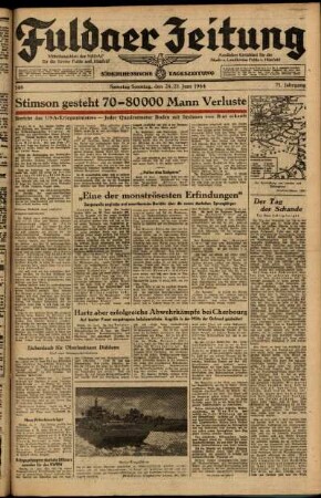 Ausgabe vom Samstag, den 24. Juni 1944.