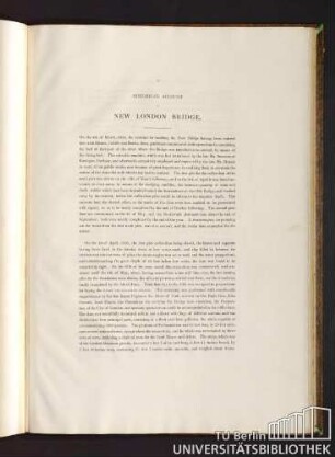 Historical Account - New London Bridge.