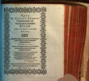 Nova M. Casparis Conradi Vratislaviensis Sil. Medicinae Candidati & P.L. Anagrammatismorum Decas