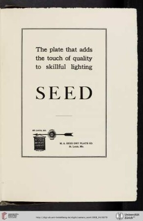 M. [Miles] A. [Ainscoe] Seed Dry Plate Co. [Plates]