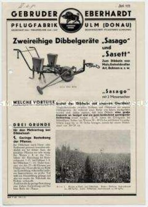 Zweireihige Dibbelgeräte