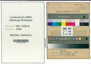 Entnazifizierung Katharine Mechler , geb. 10.12.1897 (Lehrerin)