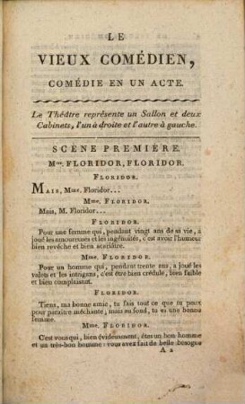 Le vieux comédien : comédie en un acte, en prose, ...